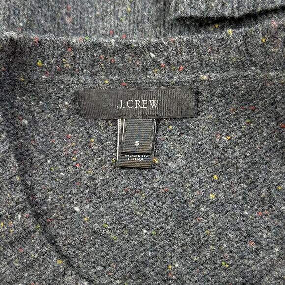 J Crew Women's Preppy Bejeweled Lambswool Blend Sweater Small Gray - Picture 5 of 13